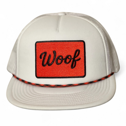 “Woof” Red & Black hat