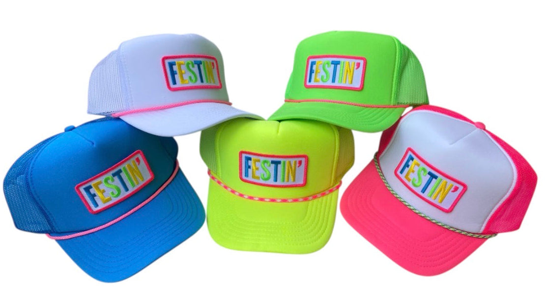 FESTIN' Neon Patch Hats