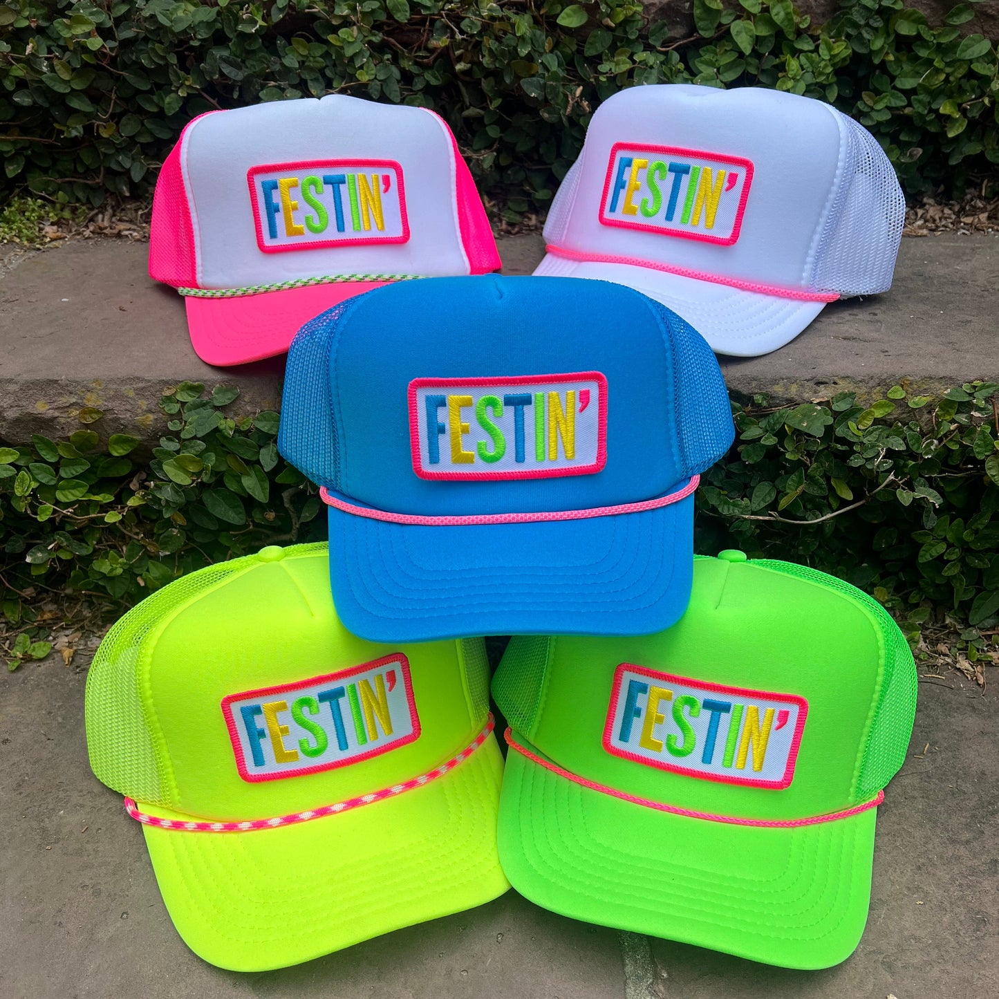 FESTIN' Neon Patch Hats