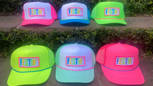 FESTIN' Neon Patch Hats